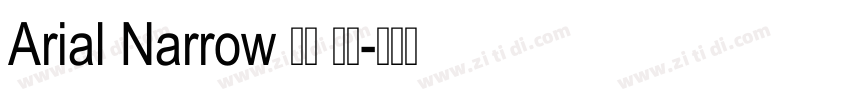 Arial Narrow 粗体 斜体字体转换